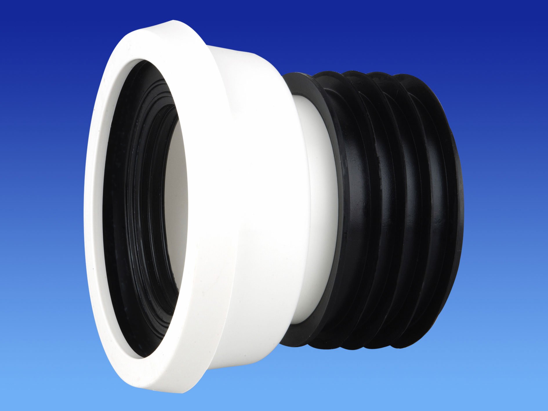 OSMA WC004 Easy-Fit Pan Connector Straight 4" (Standard Four Inch Toilet Outlet) Loo, Bog, Cistern, WC