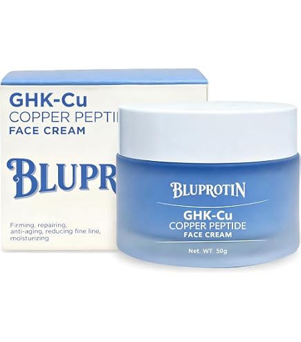 Amazon.com: Copper Peptide Face Cream with GHK-Cu & Shea Butter -  Anti-Aging Moisturizer with Hyaluronic Acid & Coconut Oil for All Skin  Types, Wrinkle Cream for Firming & Hydration, 50g / 1.76oz :