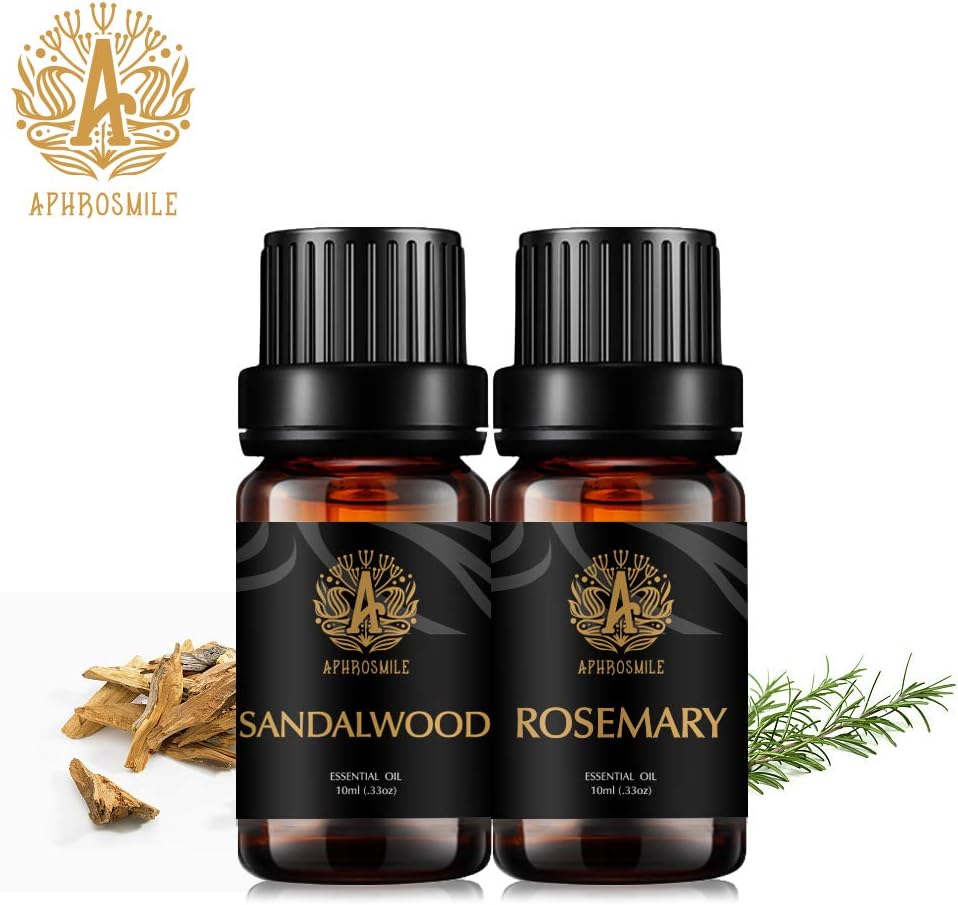 Aromatherapy Sandalwood Essential Oils Rosemary Set, 100 Pure Rosemary