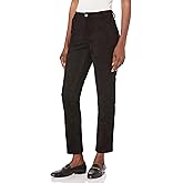 MULTIPLES Women's Contour Waist Zip Front 5-Pocket Jean Style Ankle Pant