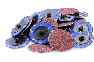 BHA Aluminum Oxide Quick Change Sanding Discs, 2", 40 Grit - 25 Pack