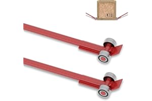 Noliven 2 PCS 3T Prylever Bar, 6600LBS Carbon Steel Prylever Lever Bar Heavy Duty with Wheels, Prylever with 5FT Length Handl