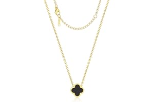 AIPPK 18K Gold Plated Clover Necklace for Women Four Leaf Clover Necklace Flower Lucky Pendant Dainty Jewelry Gifts