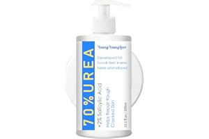 YOUNGYOUNGLOVE 10.1 Oz - Urea Cream 70% plus Salicylic Acid 2% for Dry Cracked Feet, Heels, Knees, Elbows and Hands, Moisturizes, Softens and Removes Calluses Dead Skin
