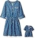 Dollie & Me Girls' Chambray Polka Dot Printed Shirt Dress
