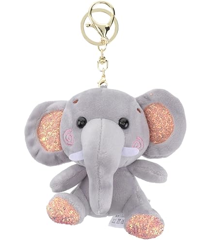 thumbnail image 2 of DolliBu Grey Elephant Plush Keychain St￭ Animal New With Tags... 2 of 12