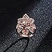 Teniu Womens Rose Gold Ring Diamond Flower Rings for Women Fashion Jewelry Rings