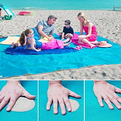 NAGU Sand Proof Blanket,Beach Towel Sand &amp; Dirt Camping Mat World Essentials Equipment 47"X59"