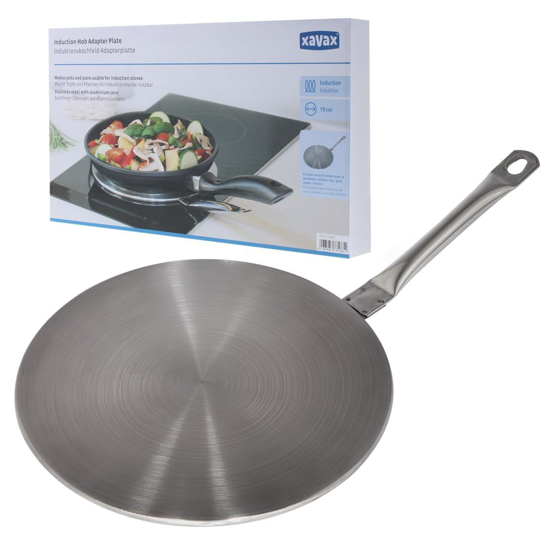 Xavax Induction Hob Adapter Plate, Metal 35 x 20 x 3.6 cm - Silver