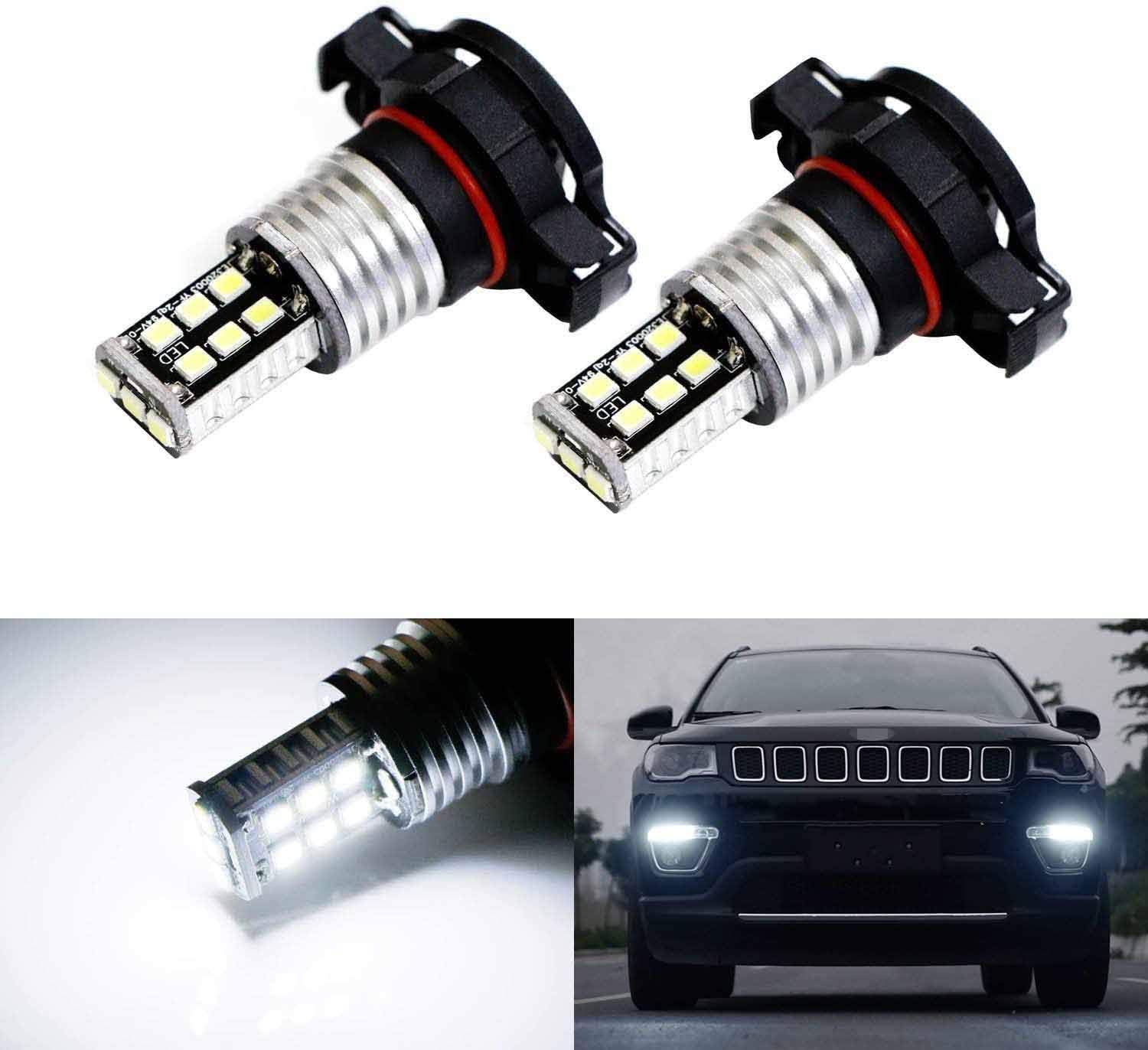 Amazon Com Ijdmtoy 2 Xenon White 15 Smd High Power Led Replacement Bulbs Compatible With 2017 Up Jeep Compass Daytime Running Lights Automotive