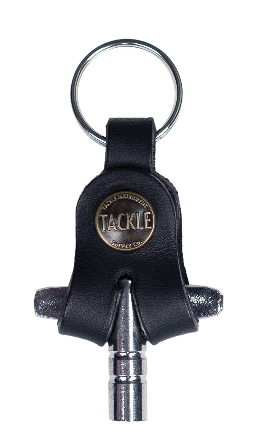 Tackle LDKC-BLK Leather Drum Key - Black, One size