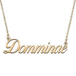 HUAN XUN Customized Custom Simple Any Name Necklace