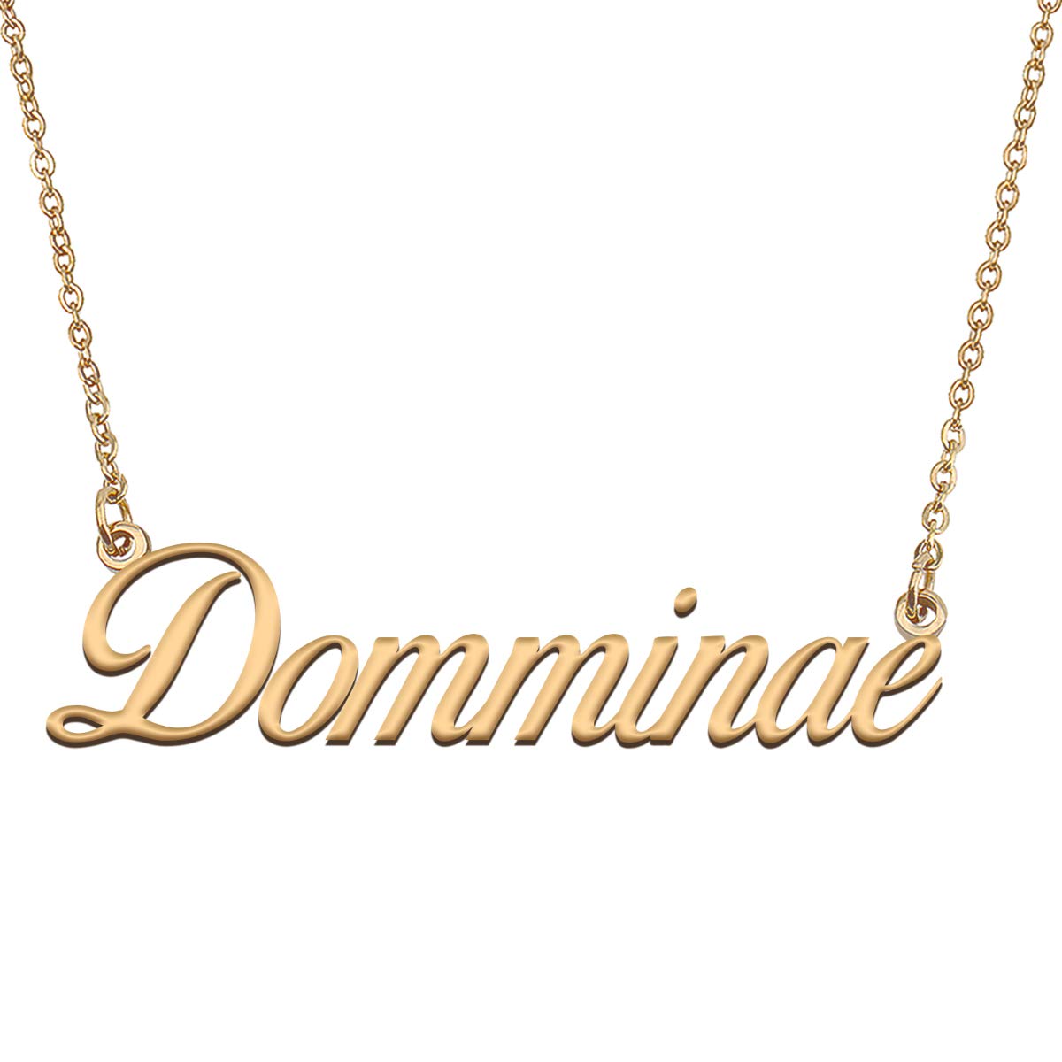 HUAN XUN Customized Custom Simple Any Name Necklace
