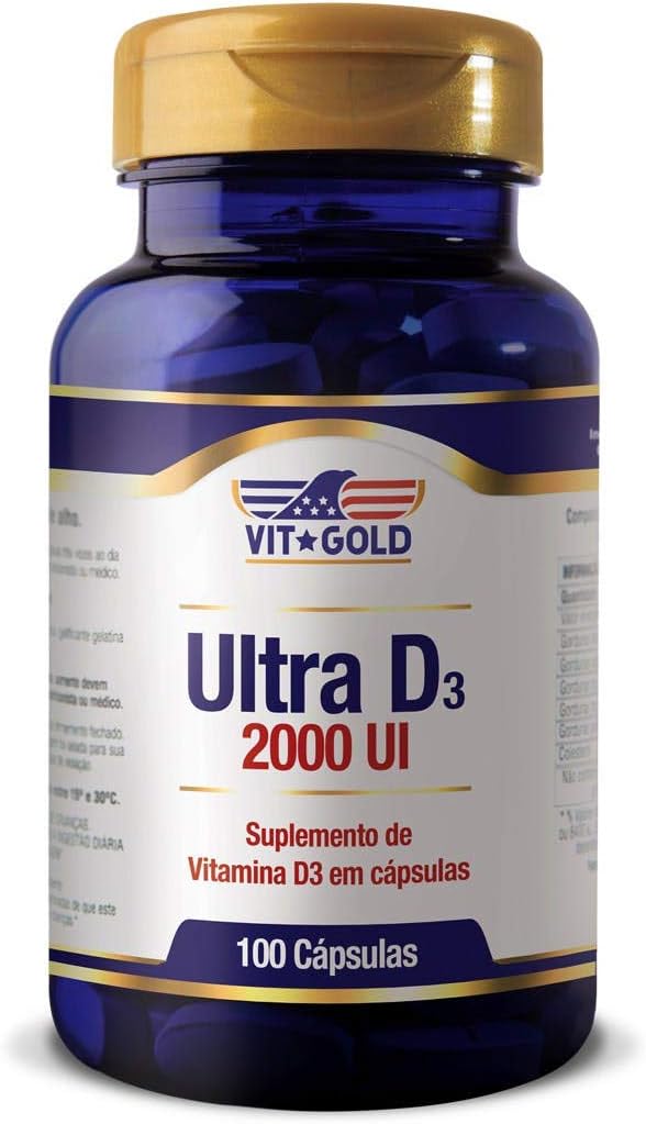 Vitamina Ultra D3 2.000 Ui 100 Vitgold 100 cápsulas por Vitgold
