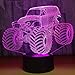 Car Gifts Monster Truck Night Lights for Kids Tracktor Toys 3D Illusion Lamp Christmas Birthday Gifts for Boys