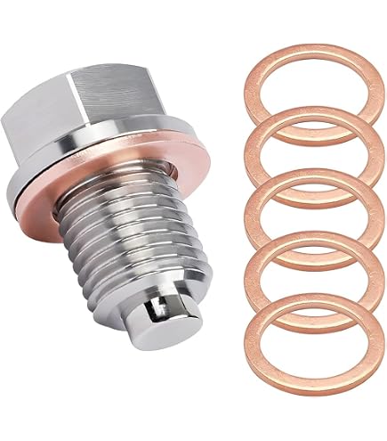 abczok 1PC M12x1.25 Stainless Steel Magnetic Engine Oil Drain Plug