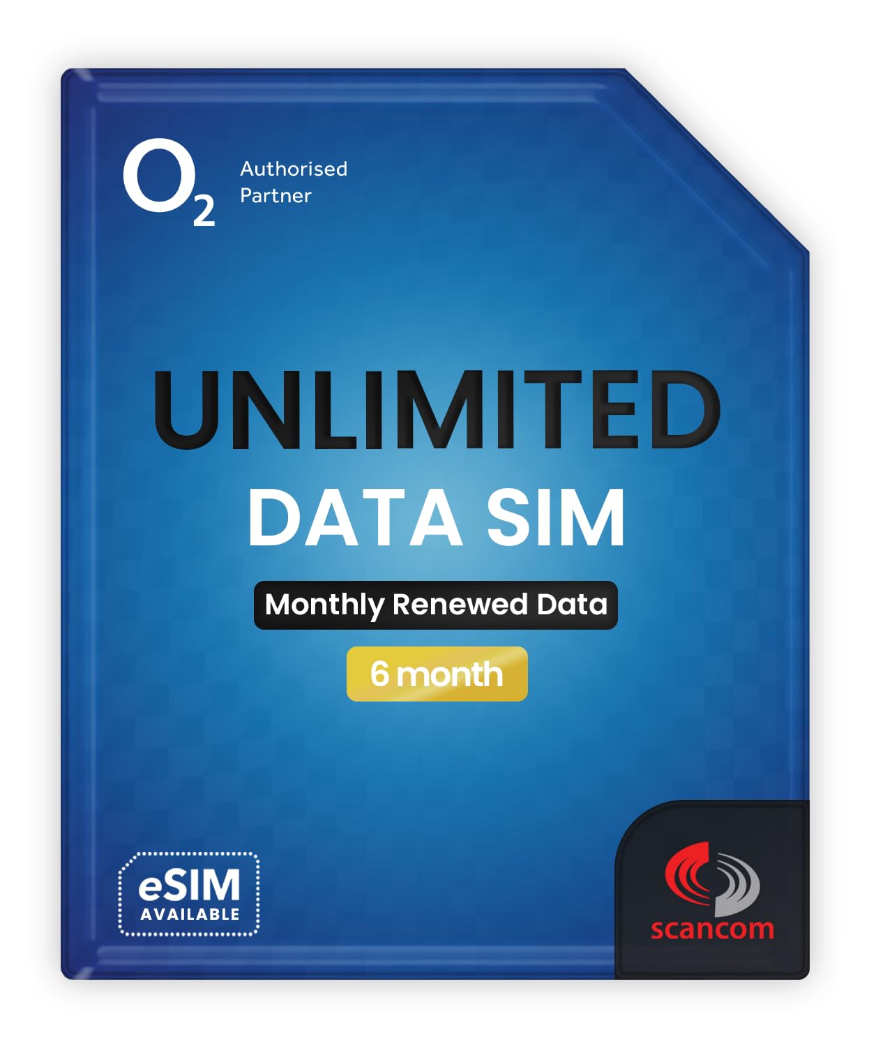 O2 Unlimited Data SIM - Preloaded for 6 Months - No Contract - Quick Activation Within 1 Working Day - Mobile Broadband for Routers, Tablets & Phones