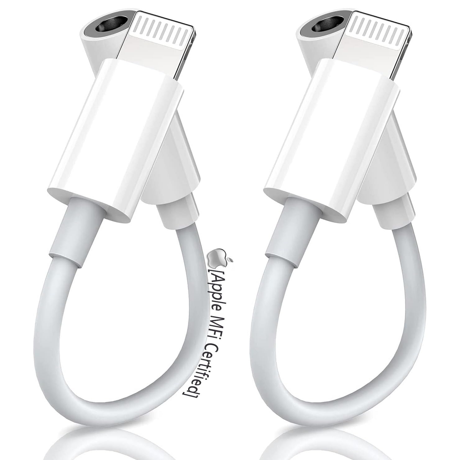 Lightning to 3.5mm Jack Headphone Adapter for iPhone Dongle, [Apple MFi Certified] Earphones Aux Audio Adapter Cable Connector Compatible for iPhone 14/13/12 Pro Max/12 Mini/11/X/XS Max/XR/8/7