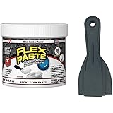 Flex Seal Flex White Paste 1lb Jar w/Allway Tools Putty Knives 3 Pack (1.5"/2"/3") (2 Items)