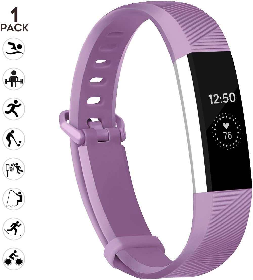 sunyfeel Replacement Bands Compatible for Fitbit Alta and Alta HR, Adjustable Soft Silicone Sport Wristband for Alta/Alta HR, Replacement Bands for Alta hr - Large Small Women Men