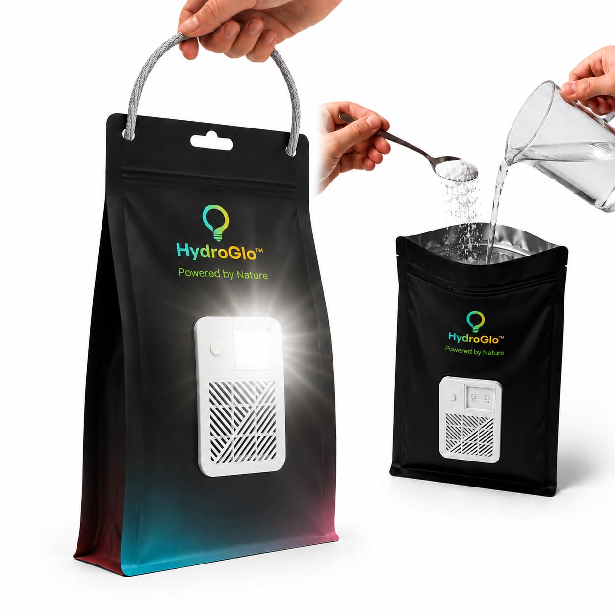 HydroGlo Emergency Lantern for Power Outages Just Add Salt & Water, No Batteries or Charging, Up to 400 Hours of Light, Reliable Emergency Backup When Other Lights Fail