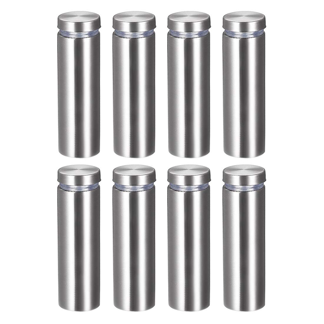 sourcing map 3/4 Dia x 2-1/2"(19x62mm) Standoff Screws Wall Mount Sign Holders Acrylic Glass Nails 8pcs