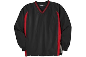 Sport-Tek® Tipped V-Neck Raglan Wind Shirt. JST62