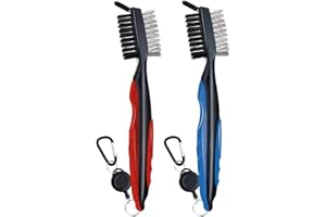 HZXSDEG 2 Pack Golf Club Brush -Must-Have Golf Tool for Cleaning Dirty Clubs