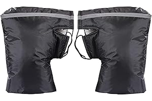 Ibluelover Motorcycle Handlebar Gloves Muff for Cold Weather Waterproof Riding Mittens Windproof E-Bike Handguards Hand Protectors Covers Winter Warm Cotton Handle Cover Gloves…