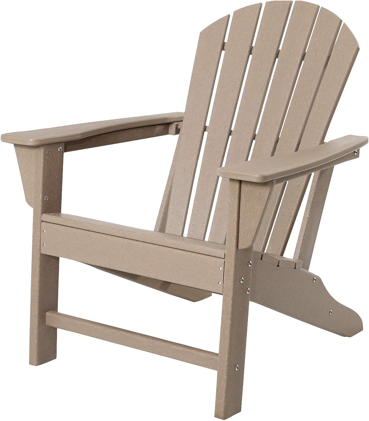 Reclining Adirondack Chair, HDPE Chair All Weather Resistant for Patio Garden Backyard Beach, Wood: Kitchen & Dining