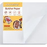 Bouiexye 120 Pieces White Butcher Paper Precut 12 x 11 Inch Square Meat Sheets - No Wax, Thicken Disposable for Wrapping Meat