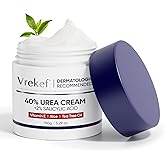 VREKEF Urea Cream 40 Percent for Feet Maximum Strength, Urea Cream 40% Plus Salicylic Acid 2%, Foot & Hand Cream for Dry Cracked