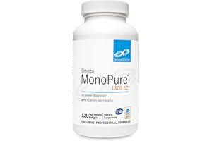 XYMOGEN Omega MonoPure 1300 EC - Fish Oil with 3X Greater Absorption - DHA EPA Omega-3 Supplement for Cardiovascular + Cognitive Support (120 Softgels)