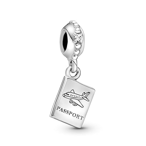 Pandora Jewelry Passport Travel Dangle Cubic Zirconia Charm in