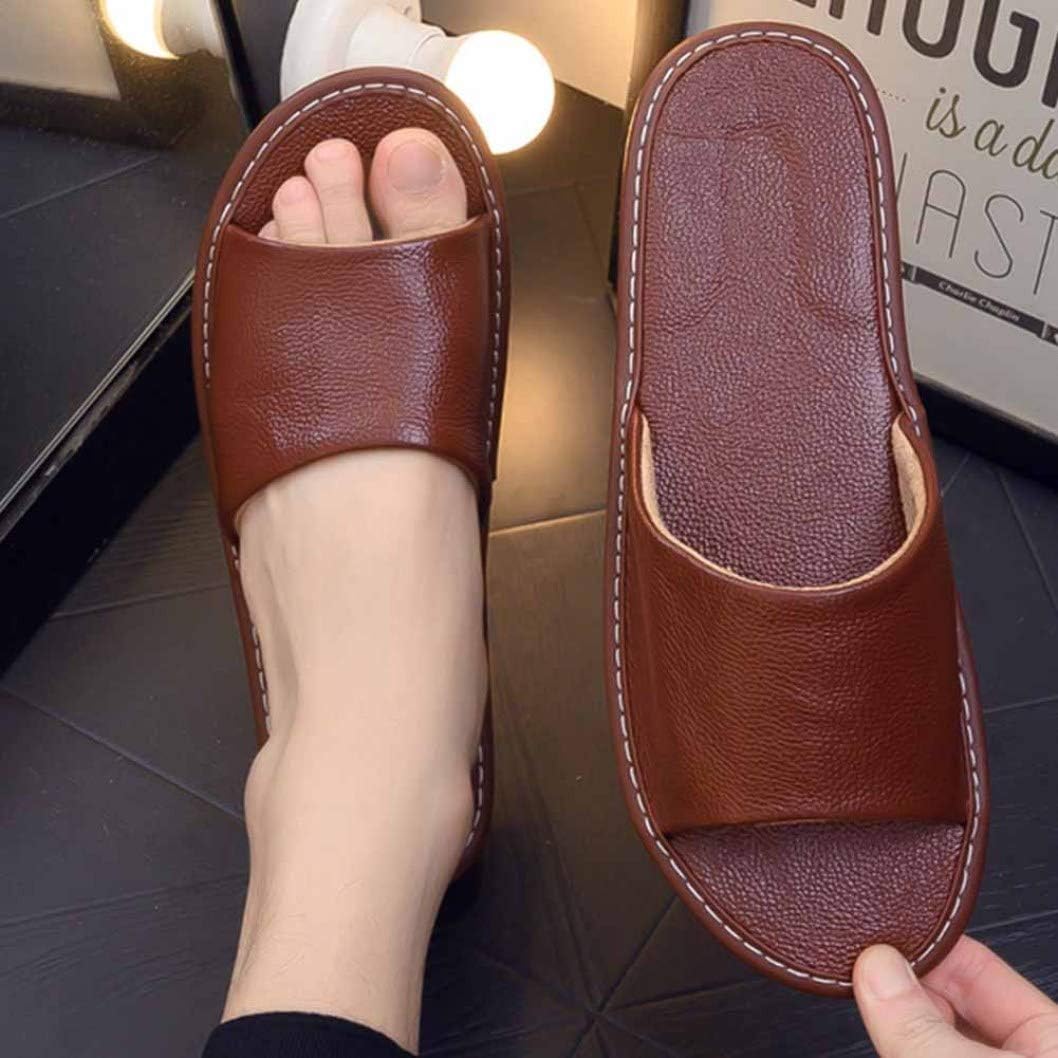 mens leather slippers with leather soles