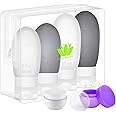 Oursunshine Travel Bottles, Leakproof Silicone Refillable Travel Containers, Squeezable Travel Tube Sets Cosmetic Toiletry Co