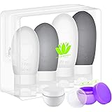 Oursunshine Travel Bottles, Leakproof Silicone Refillable Travel Containers, Squeezable Travel Tube Sets Cosmetic Toiletry Co