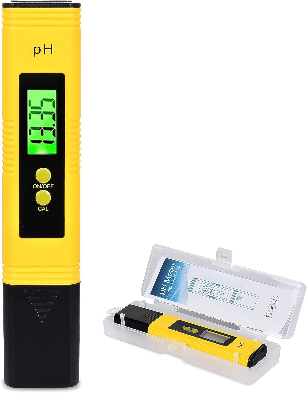 PH Messgerät, PH-Genauigkeit Wasserqualität Tester, PH Meter mit LCD Anzeige, ATC-Messbereich 0-14, Geeignet für Trinkwasser, Schwimmbäder, Aquarien, Laboratorien, Hohe Genauigkeit
