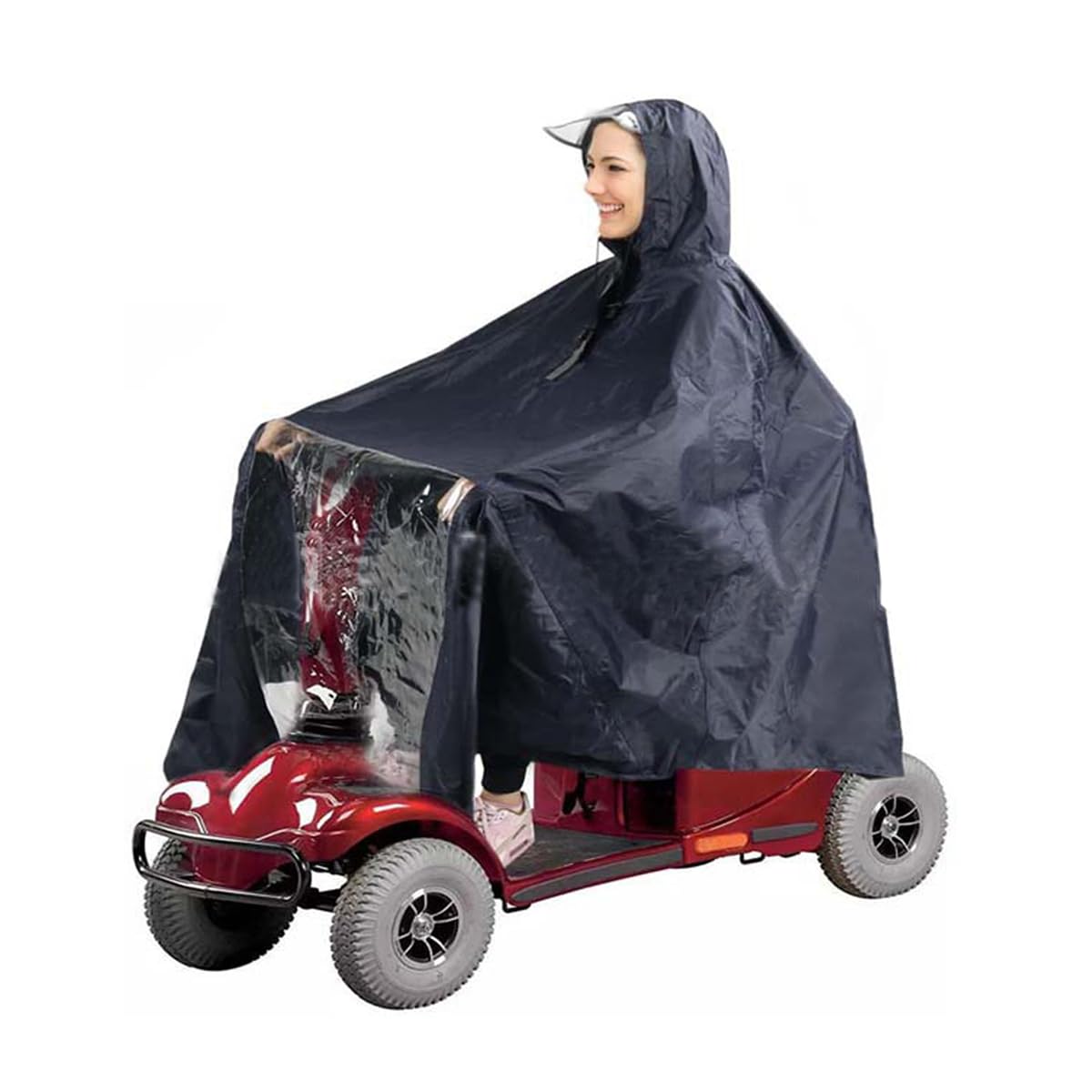 Mobility Scooter Rain Cape Universal Large Waterproof Rain Poncho Cover Windproof Scooter Cape Raincoat for Electric Scooters and Wheelchair Outdoor Activities