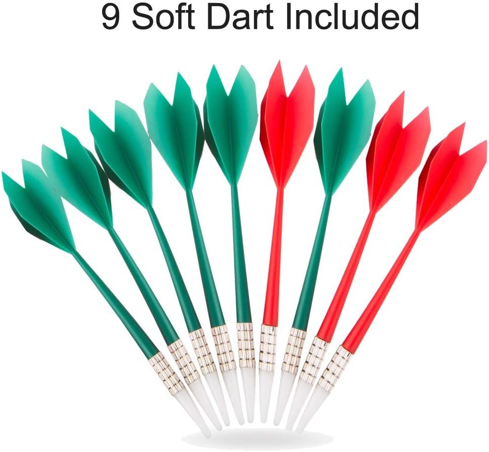 Ylovetoys Dart Board Soft Tip Safety Kids Dart Board Set Boys Toys Gifts, 16.4 inch Rubber Dartboard with 9 Soft Tip Safe Darts Great Game for Office and Family Leisure Sport : Sports & Outdoors