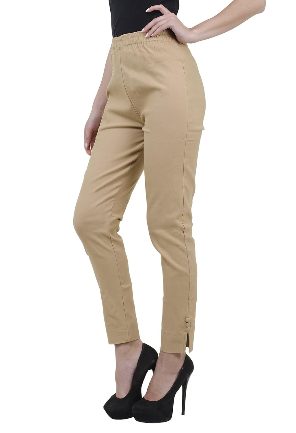 aakrithi cotton lycra brown pant plazo