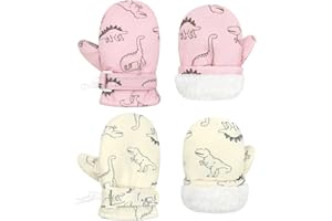 Sarfel 2 Pairs Toddler Gloves Waterproof Toddler Winter Mittens for Kids Snow Gloves Warm Baby Winter Mittens for Boys Girls