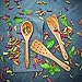 Berard 66476 French Olive-Wood Handcrafted Curved Spatula with Holes, Natural, little
