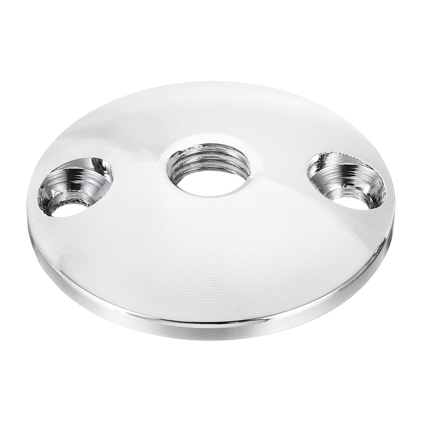 PATIKIL M8 Gooseneck Flange Mount, Female Thread Nut Screw Round Base Desk Table Mounting for Gooseneck Hose Adapter, Aluminum Silver