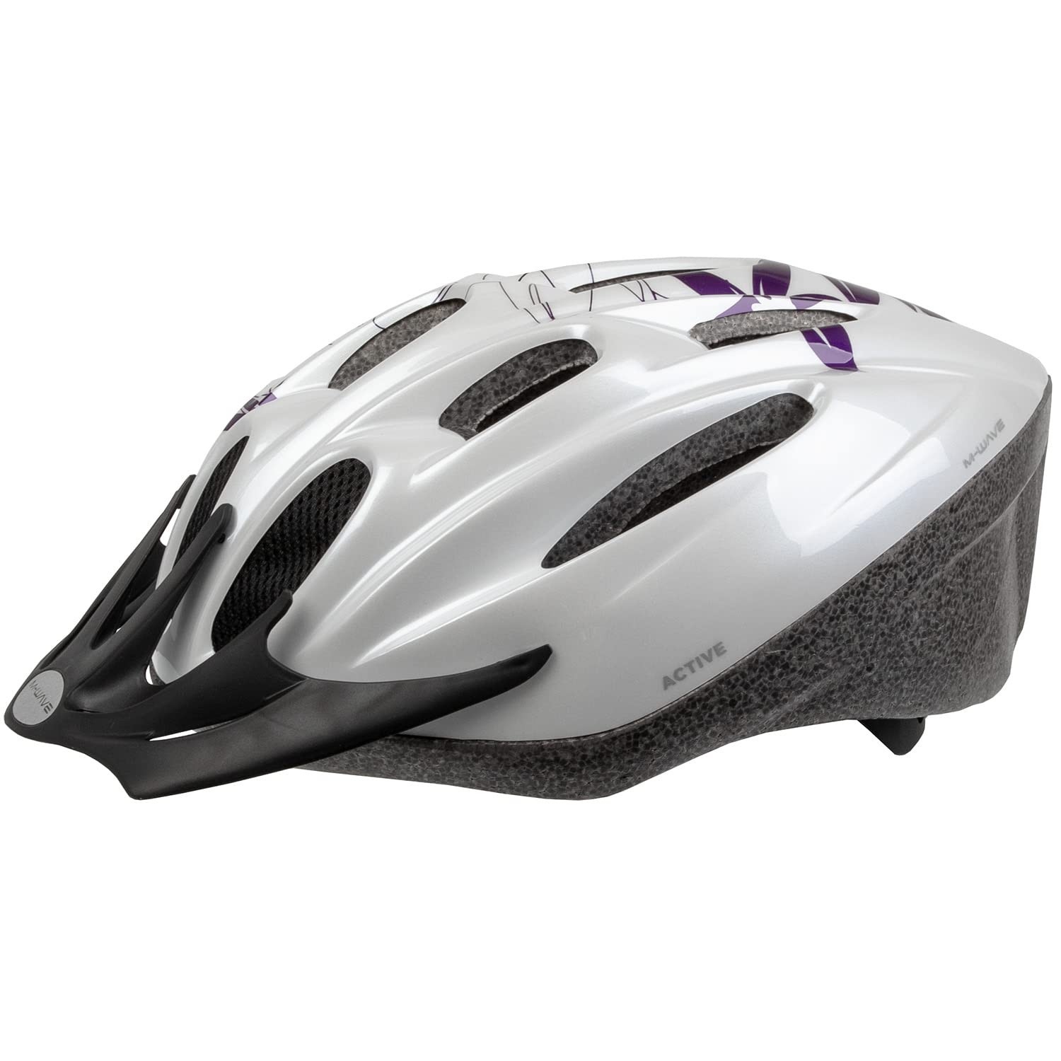 M-Wave Ventura Flower Helmet - White, 53-57 cm