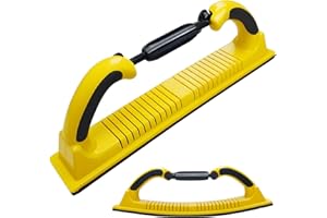 Toromp 2-3/4" x 15-3/4" Adjustable Radius Flex Longboard Hand Sanding File Block with Hook & Loop Backing - Use Continuous Rolls or Sandpaper Sheets for Automotive, Woodworking