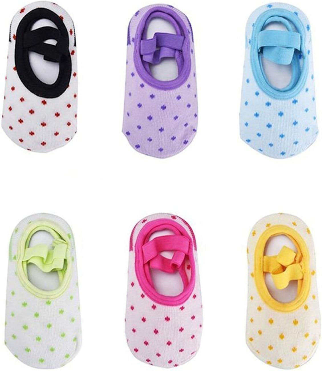 Baby 6 Pairs Antislip Foot Socks for 8 36 Months Infants and