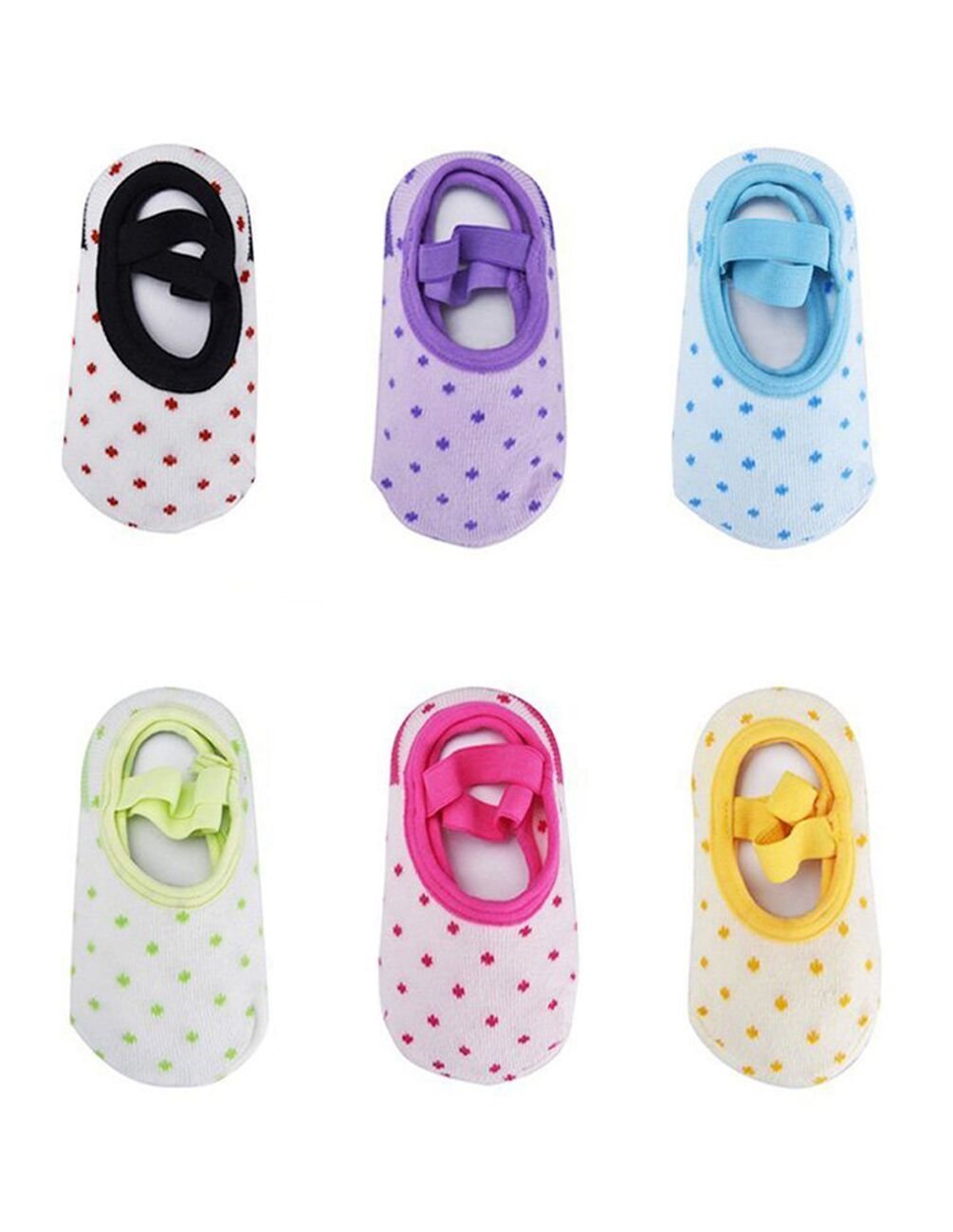 Baby 6 Pairs Anti-slip Foot Socks for 8 - 36 Months Infants and Toddlers
