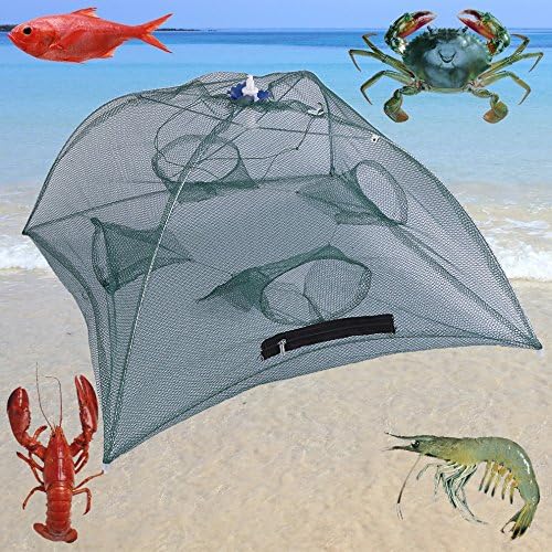 Crab Net Trap Cast Dip Cage Fishing Bait Fish Shrimp Minnow Crawfish Crayfish Foldable Basket NEW by LetShop