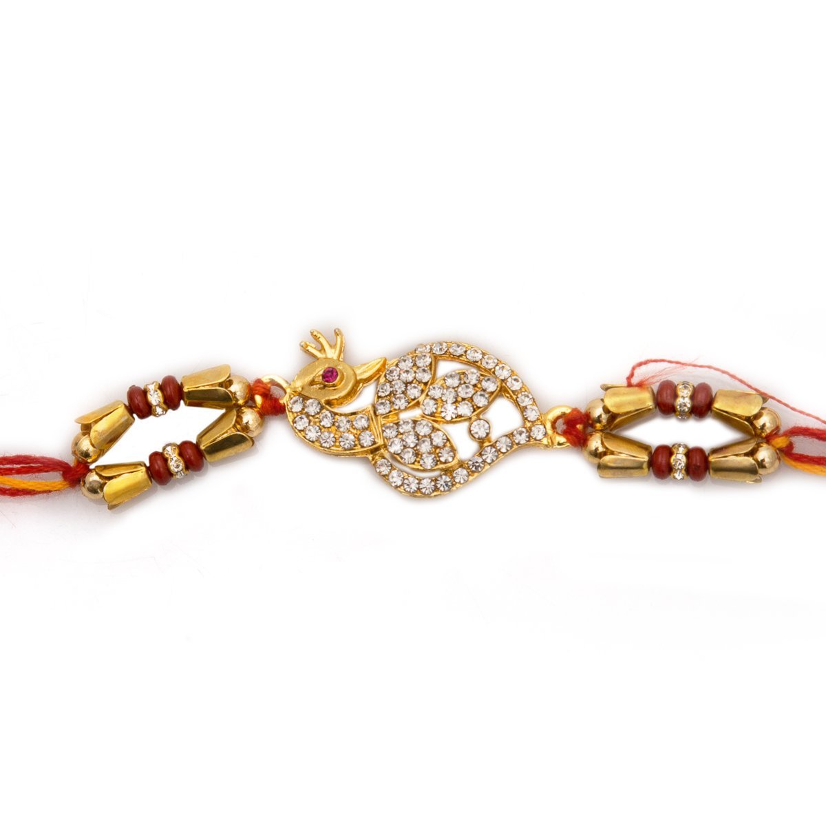 to the nines elegant rakhi for beloved brother - golden